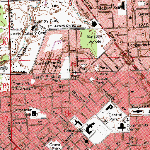 Topographic Map of Noeske Park, MI