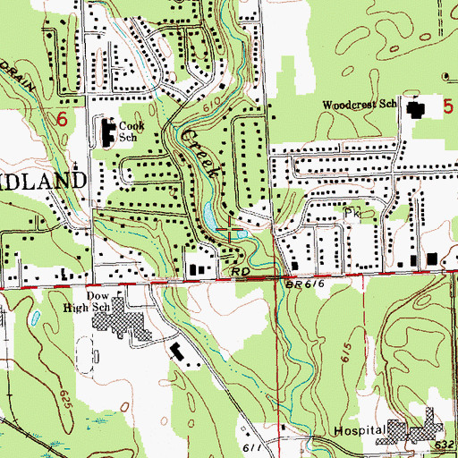 Topographic Map of Sturgeon Creek Park, MI
