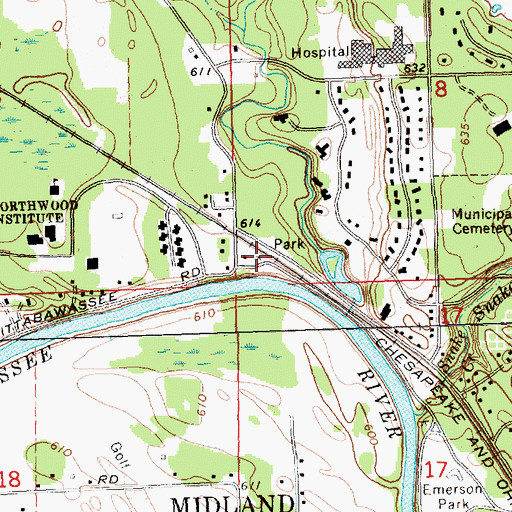 Topographic Map of Heritage Park, MI