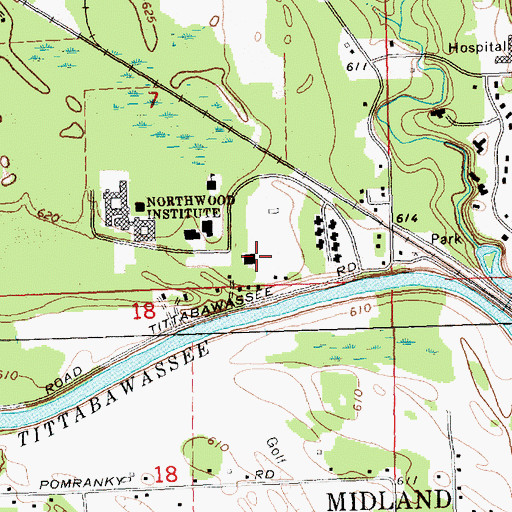 Topographic Map of Hach Student Activity Center, MI