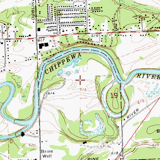 Topographic Map of Chippewa Nature Center, MI