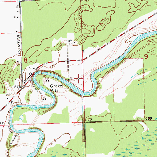 Topographic Map of River Ridge Campground, MI