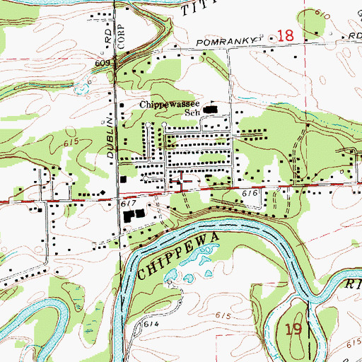 Topographic Map of Grace Bible Church, MI