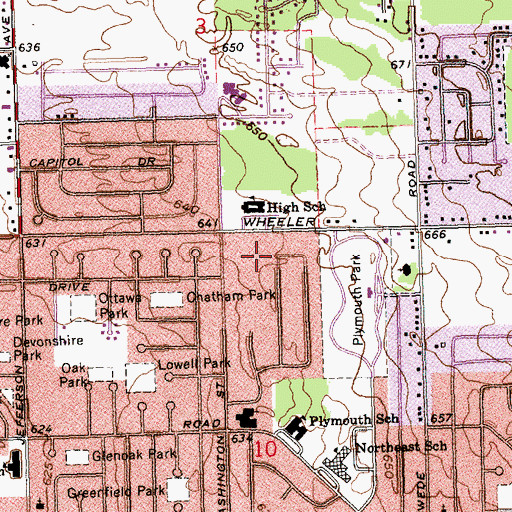 Topographic Map of Good Shepherd Evangelical Lutheran School, MI