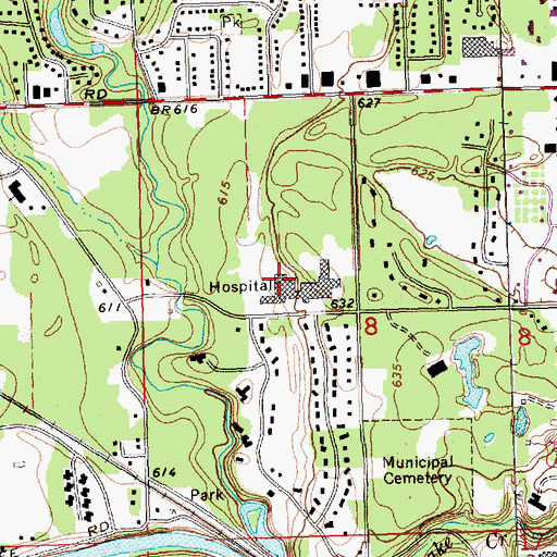 Topographic Map of MidMichigan Medical Center - Midland, MI