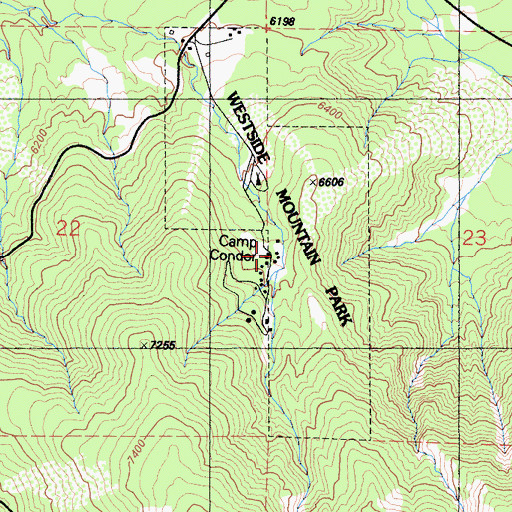 Topographic Map of Westside Mountain Park, CA