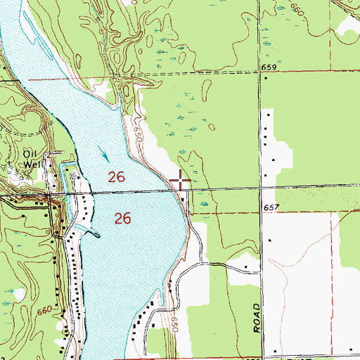 Topographic Map of Wright's Bridge Post Office (historical), MI
