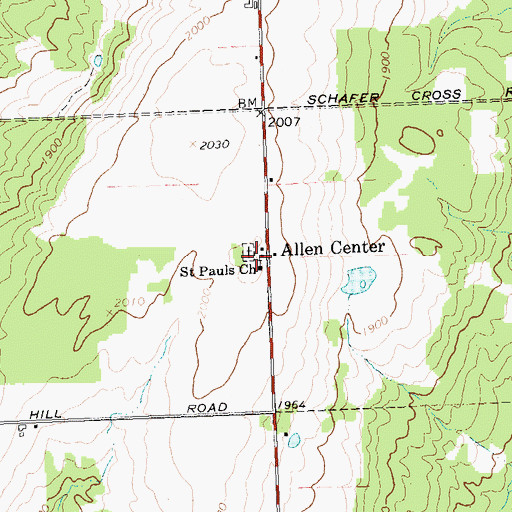 Topographic Map of Saint Pauls Lutheran Church Cemetery, NY