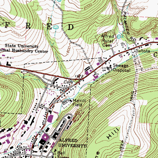 Topographic Map of Stillman Cemetery, NY