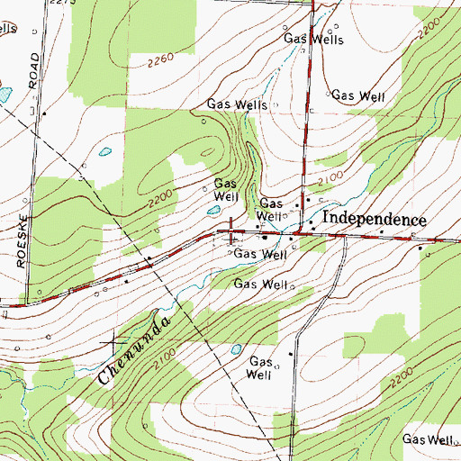 Topographic Map of Independence Cemetery, NY