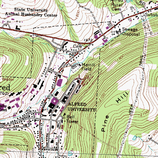 Topographic Map of Ade Dining Hall, NY