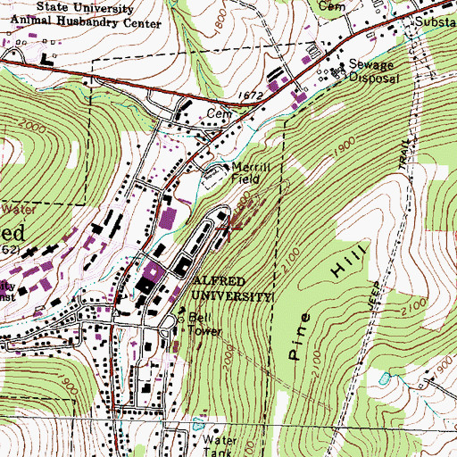 Topographic Map of Reimer Hall, NY
