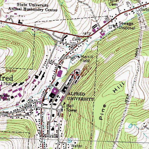 Topographic Map of Barresi Hall, NY