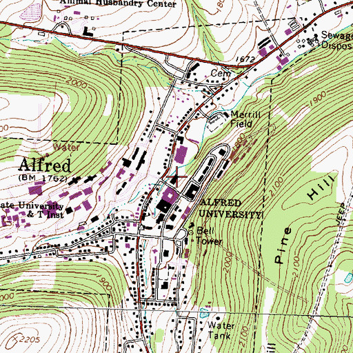 Topographic Map of Davis Gymnasium, NY
