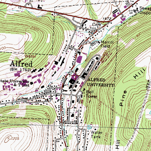 Topographic Map of Harder Hall, NY