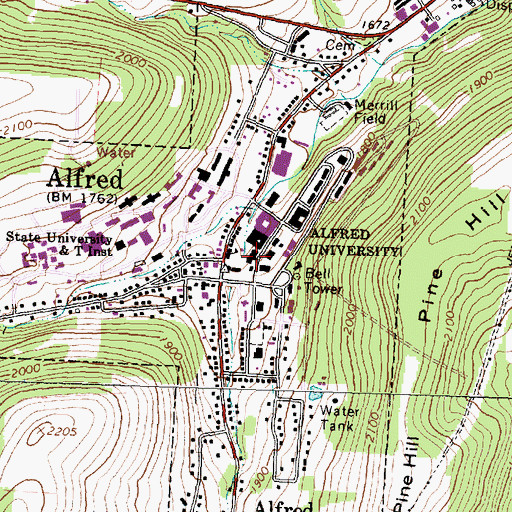 Topographic Map of Seidlin Hall, NY