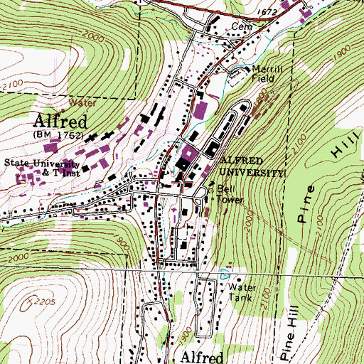 Topographic Map of Kanakadea Hall, NY