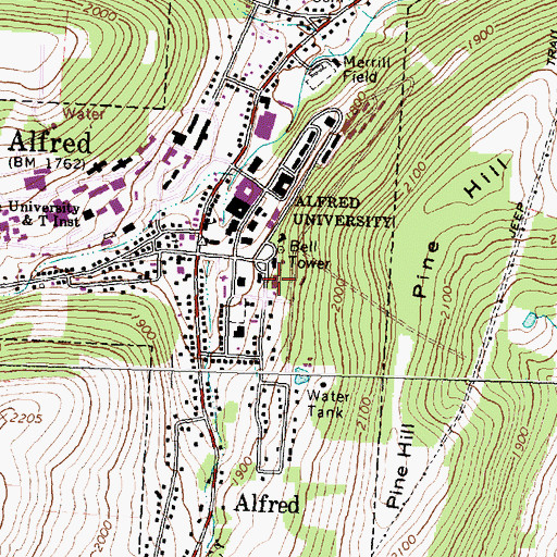 Topographic Map of Openhym Residence Hall, NY
