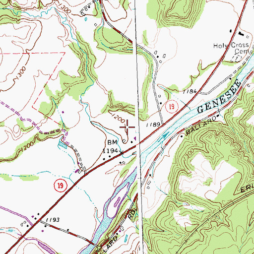 Topographic Map of Hoffman Farms, NY