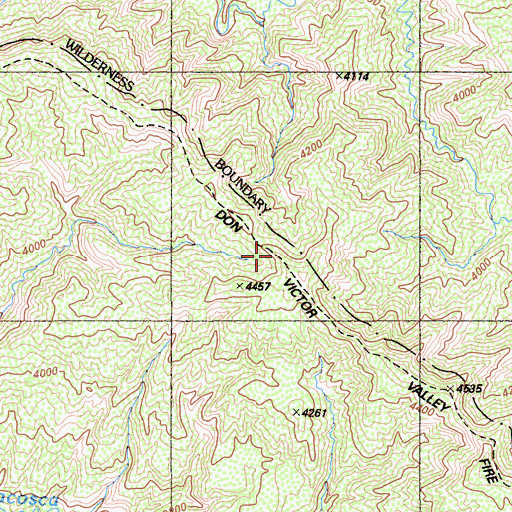 Topographic Map of Don Victor Valley Fire Trail, CA