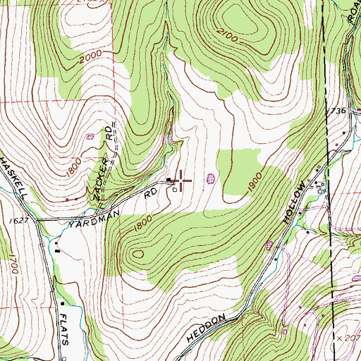 Topographic Map of Yardman Farm, NY