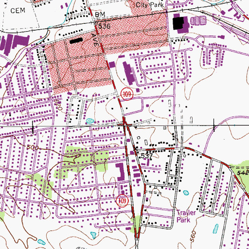 Topographic Map of Free Indeed Fellowship Church, TN