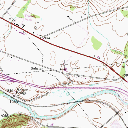 Topographic Map of Hopkins Dairy Farm, NY