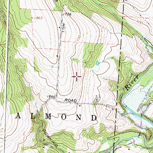 Topographic Map of Marcus Farms, NY