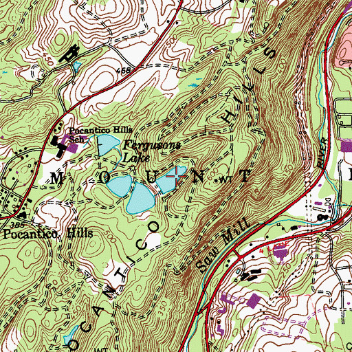 Topographic Map of Ailes Lake, NY