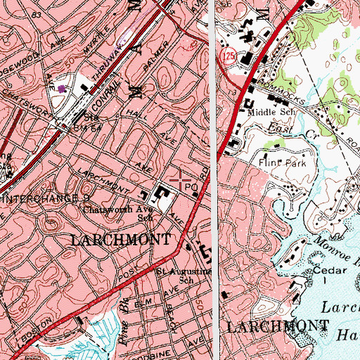 Topographic Map of Addison Park, NY