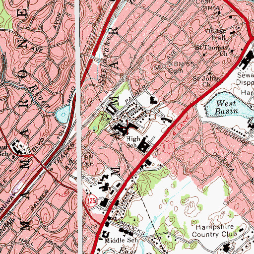 Topographic Map of Budds Hill, NY