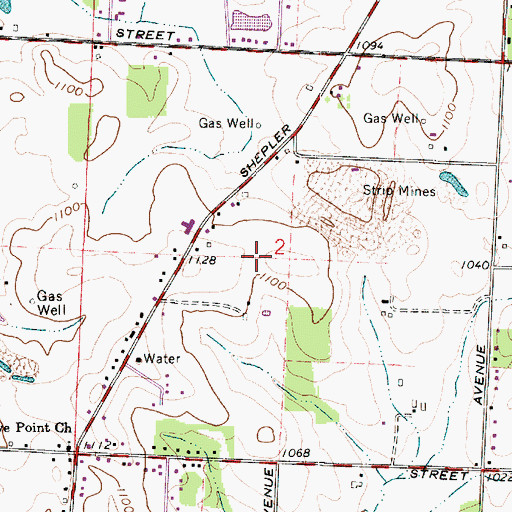 Topographic Map of Anstine Vogley Orchard, OH