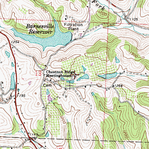 Topographic Map of Doudna Orchards, OH