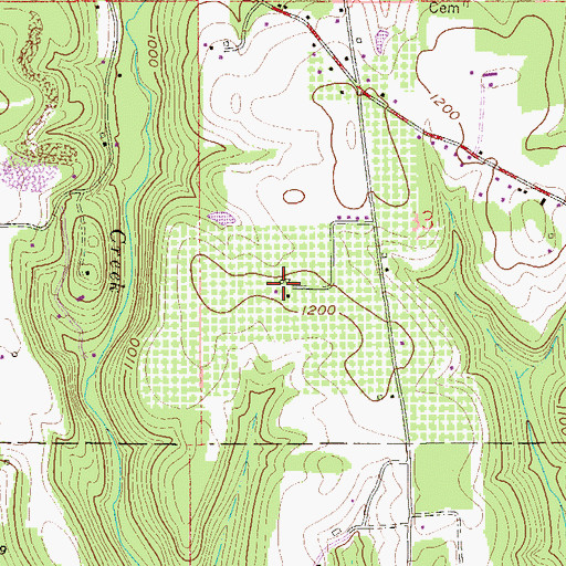 Topographic Map of Peace Valley Orchards, OH