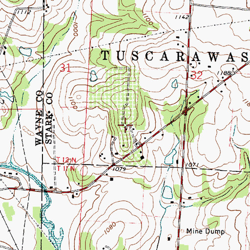 Topographic Map of Sunny Slope Orchard, OH