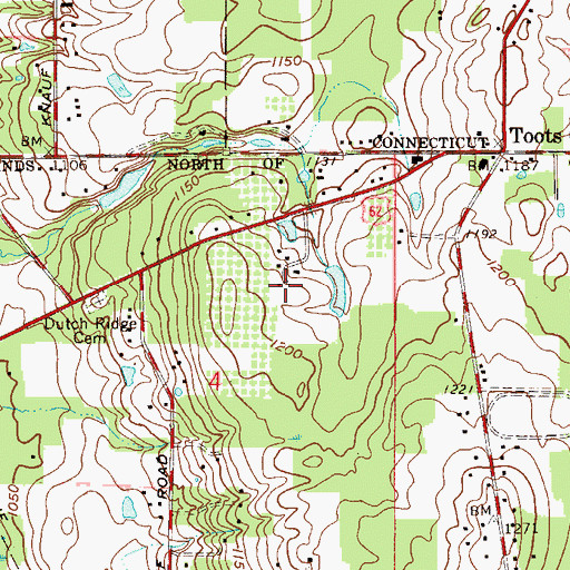 Topographic Map of White House Fruit Farm, OH