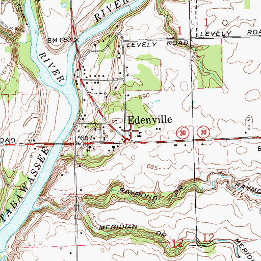 Topographic Map of Seventh-Day Adventist School, MI