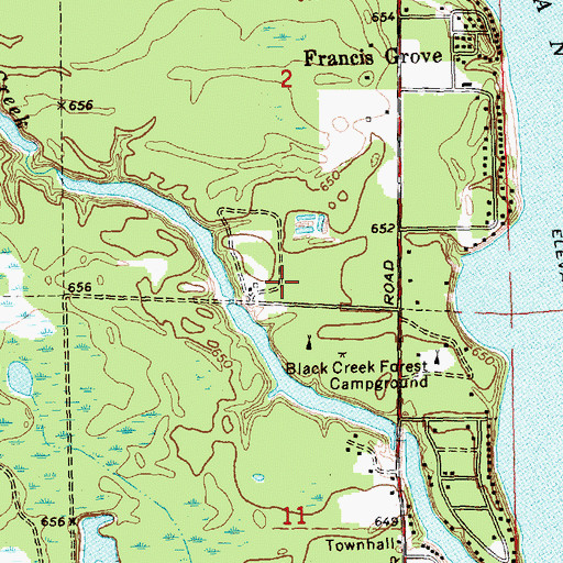 Topographic Map of Stockholm Forest Village Mobile Home Park, MI