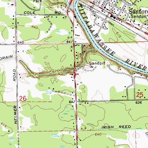 Topographic Map of Church of Christ Restored, MI