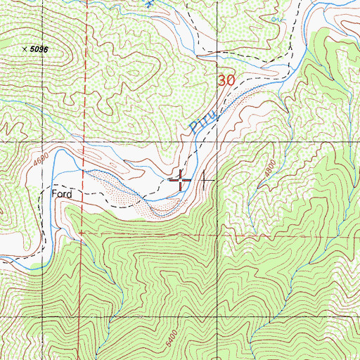 Topographic Map of Negro Creek, CA