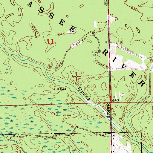 Topographic Map of Mount Hope Fellowship Church, MI
