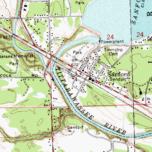 Topographic Map of State Salt Well Number 1 Historical Marker, MI