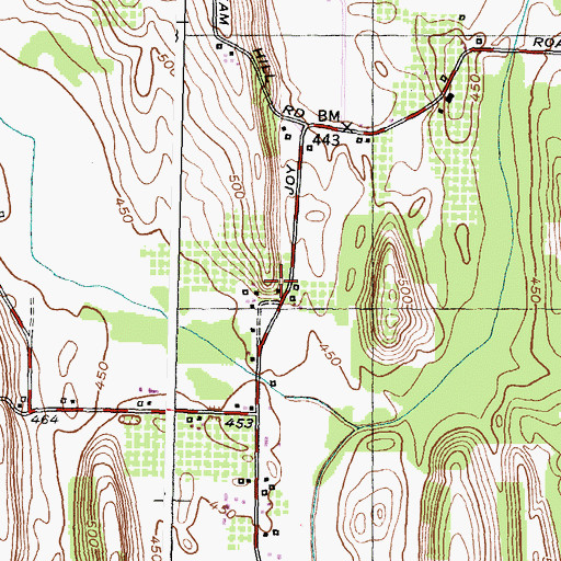 Topographic Map of Bushart Farms, NY