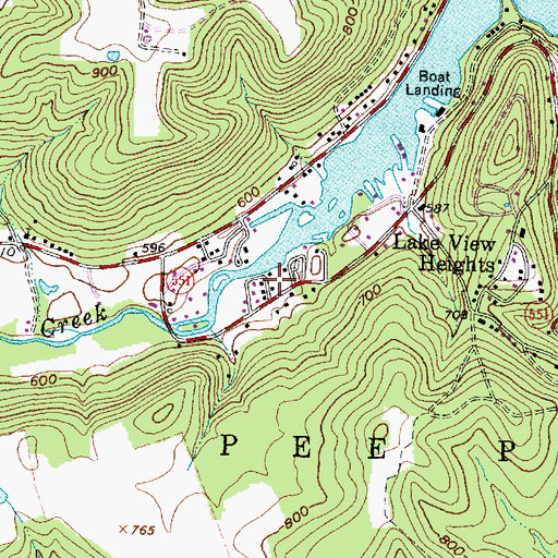 Topographic Map of Pirates Cove, OH