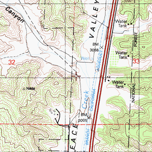 Topographic Map of Quail Canyon, CA