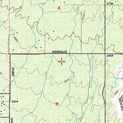 Topographic Map of Ironwood Ridge High School, AZ