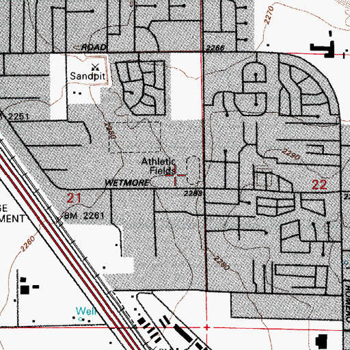 Topographic Map of Centennial Elementary School, AZ