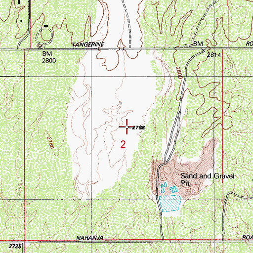 Topographic Map of Copper Creek Elementary School, AZ