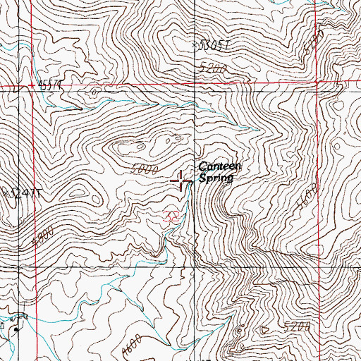 Topographic Map of Canteen Spring, AZ
