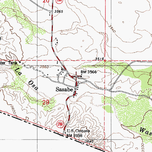 Topographic Map of San Fernando Elementary School, AZ